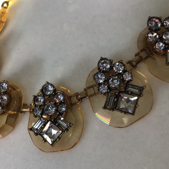 J Crew Crystal & Yellow lucite Necklace - Picture 3 of 9